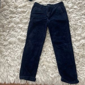 LL bean corduroy pants navy 31x32